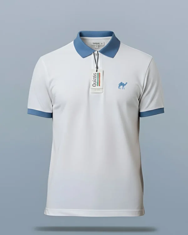 Baby Blue Collar Quizas-HoneyCombed  Polo Shirt