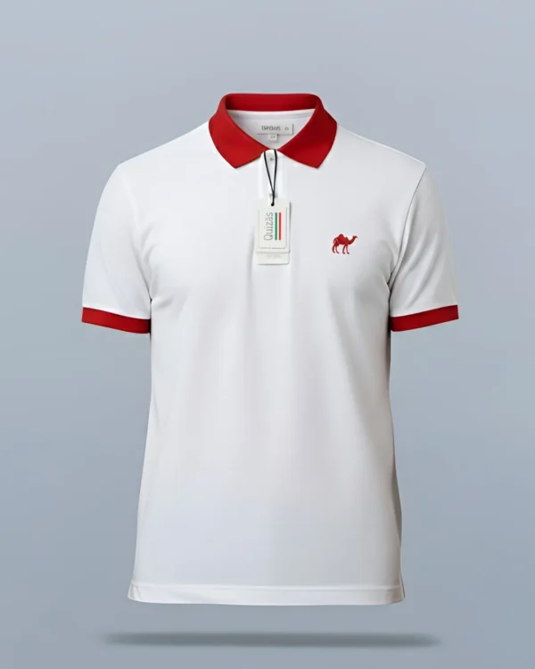 Red Collar Quizas-HoneyCombed  Polo Shirt