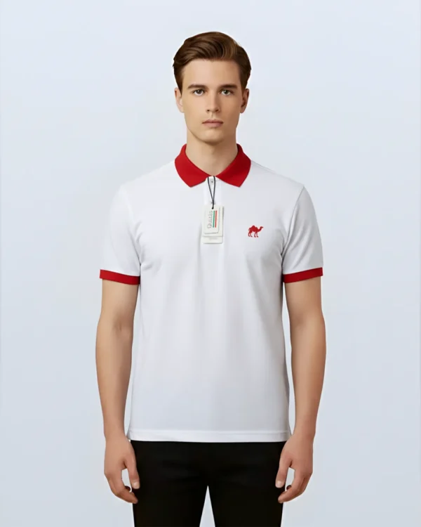 Red Collar Quizas-HoneyCombed  Polo Shirt