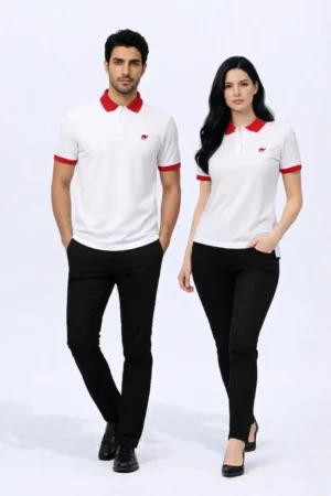 Red Collar Quizas-HoneyCombed  Polo Shirt