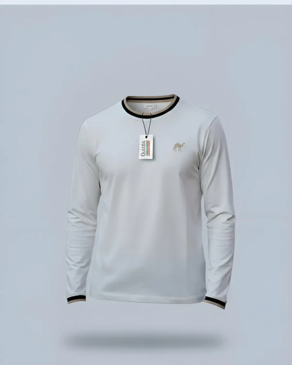 White*Gold Quizas- Round Neck T-Shirt