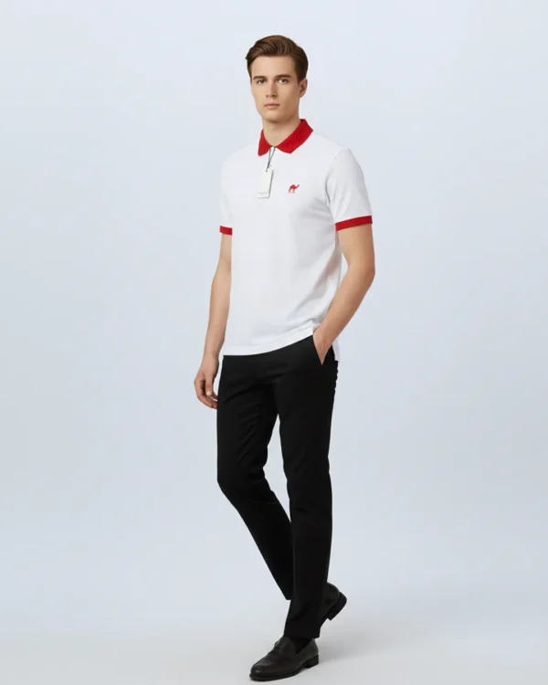 Red Collar Quizas-HoneyCombed  Polo Shirt