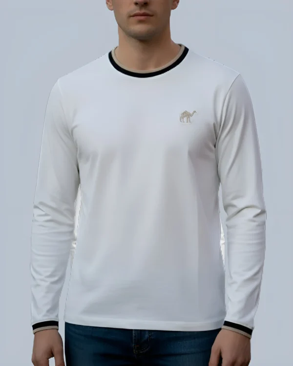 White*Gold Quizas- Round Neck T-Shirt