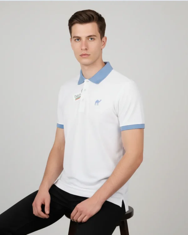 Baby Blue Collar Quizas-HoneyCombed  Polo Shirt