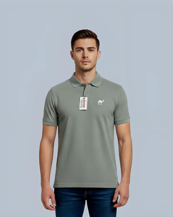 Gray Quizas-Dry fit Polo Shirt