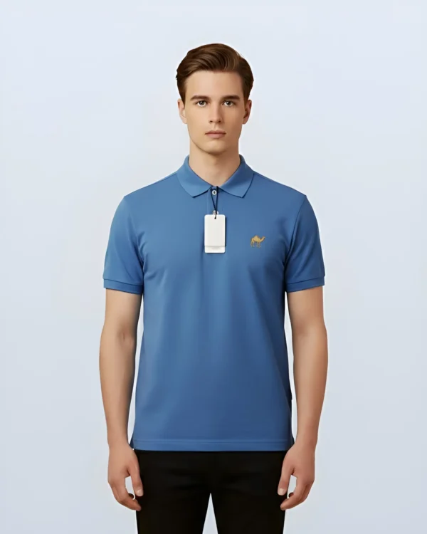baby blue Quizas-Dry fit Polo Shirt