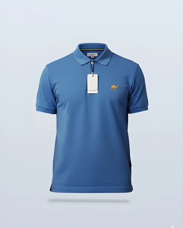 baby blue Quizas-Dry fit Polo Shirt