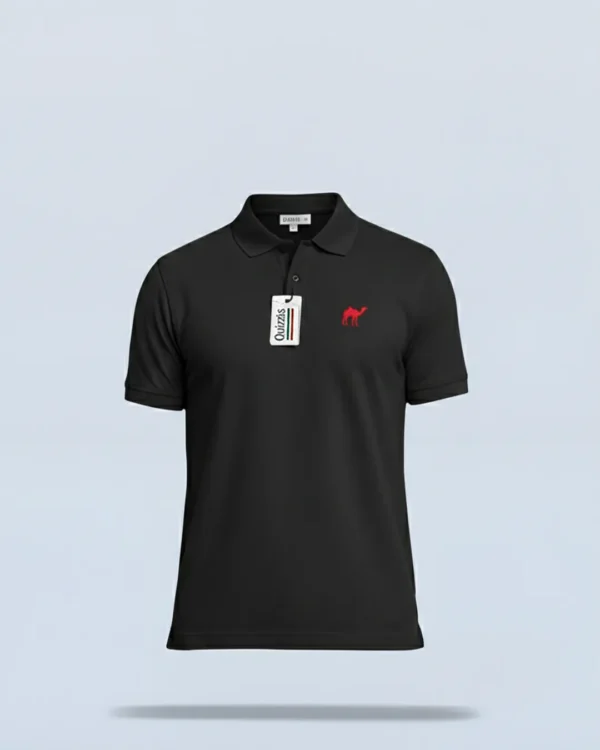 Black Quizas-Dry fit Polo Shirt